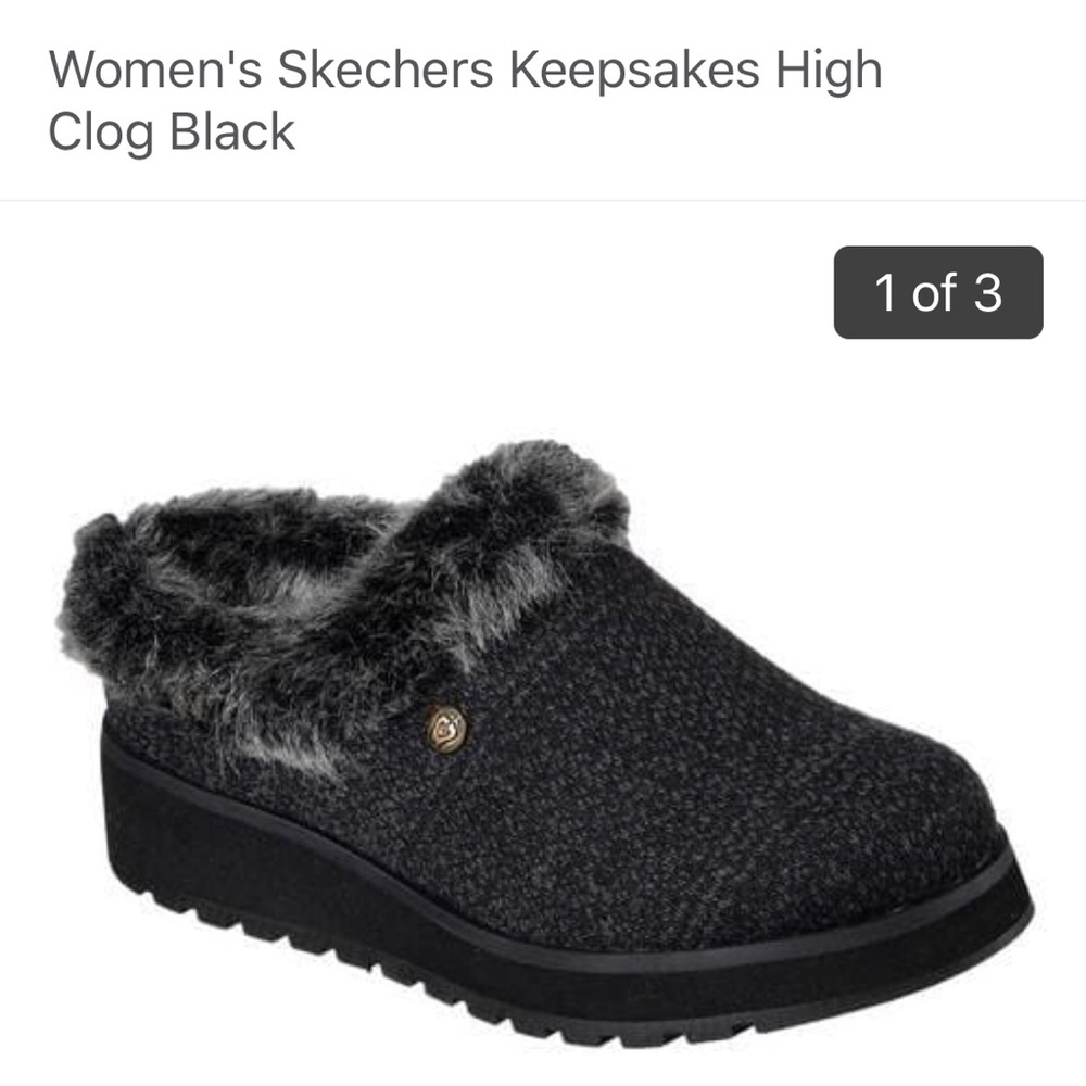 Sketchers Bobs’ Keepsakes High Black Clogs